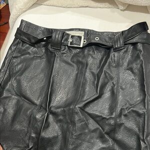 Urban Outfitters Black Faux Leather Mini Skirt